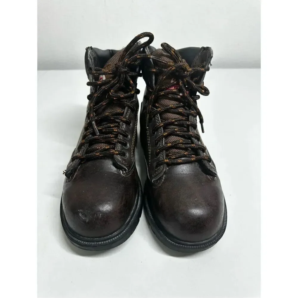 Brahma Boots Men's 5,5 Brown Steel Toe Work Safety Skid Resistant See Descriptio